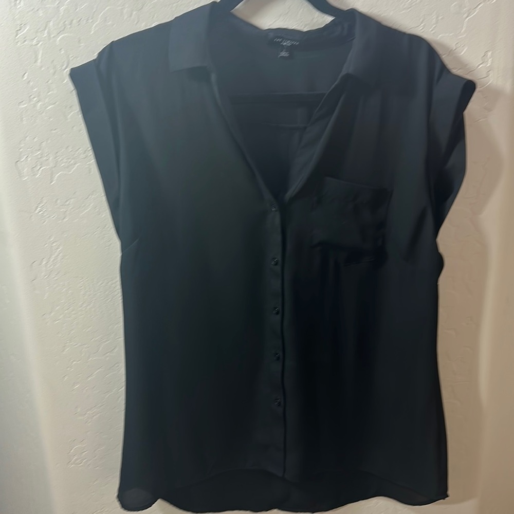 The Limited Ashton black sleeveless blouse large
